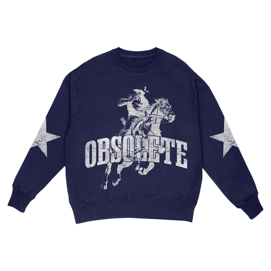 Navy Blue Smart Cowboy crew (large)
